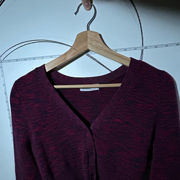 Urban Outfitters Maroon with Blue Cropped Cardigan Sweater, Women’s Small - Picture 6 of 6